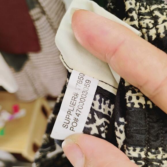 Ralph Lauren DENIM & Small Large Paisley Wide Leg Pull On Wrap Pants Boho - Picture 10 of 11